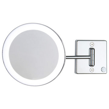 WS Bath Collections Discolo LED 36-1 3x Magnifying Circular - Polished Chrome