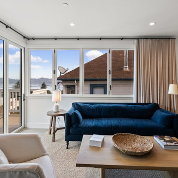 Unique Corner Bifold Door & Window Expand Stunning Sausalito Home