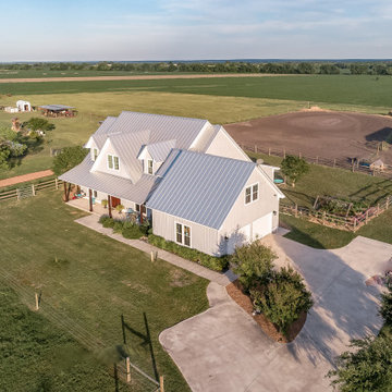 Angled Aerial View of Farmhouse