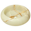 White Onyx Vessel Sink, Sink Only, No Additional Accessories