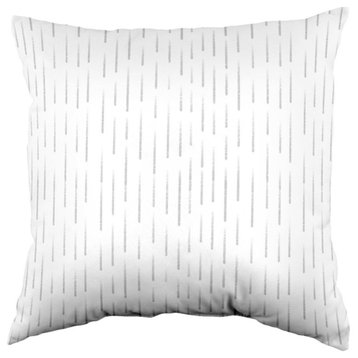 Dashed Double Sided Pillow, Gray, 16"x16"
