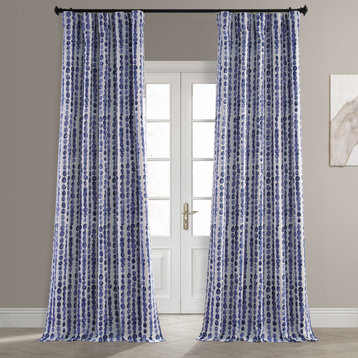 Gumdrop Room Darkening Curtain Pair, Gumdrop Blueberry, 50wx96l