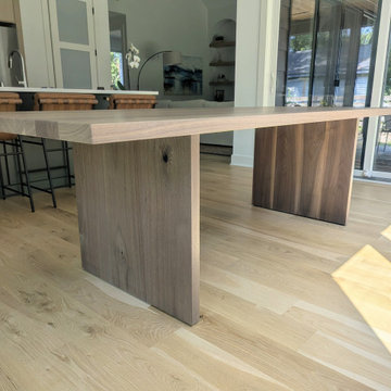 Modern Walnut Dining Table | 8' Solid Hardwood Dining Table