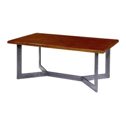Wright Table Company - The No. WR 31 Cocktail Table X Base Shown in Cherry, Vintage Finish - Coffee Tables