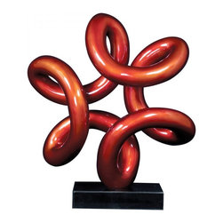 www.essentialsinside.com: abstract bright red sculpture w/ base - Products