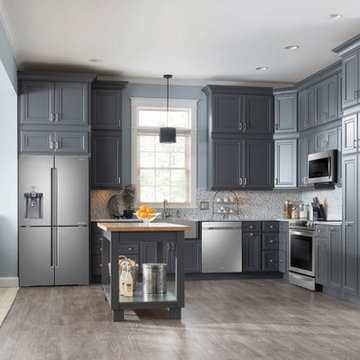Grey Traditional Samsung Kitchen