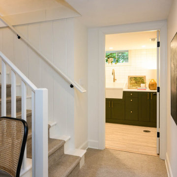 Basement for a Tudor style home