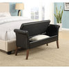 Convenience Concepts Designs4Comfort Garbo Storage Bench in Black Faux Leather