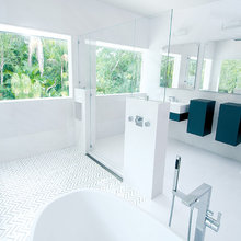 Foyer and guest bath