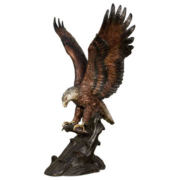 Eagle Catching Prey 41" Bronze Sculpture