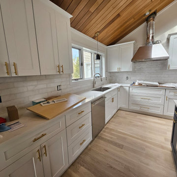 Farm Style Kitchen Project with Blue Shanker Island