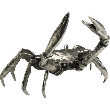 Crab Sculpture, Silver Leaf