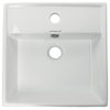 White Ceramic Square Self Rimming Sink