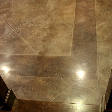 Polished + Stained Basement Floor