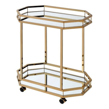 Acme Lacole Serving Cart, Mirror and Champagne