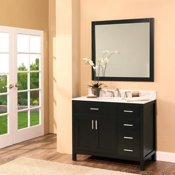 NGY Arezzo Collection Bathroom Black Vanity Set 36" DR