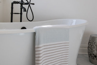Inspiration for a coastal bathroom remodel in DC Metro