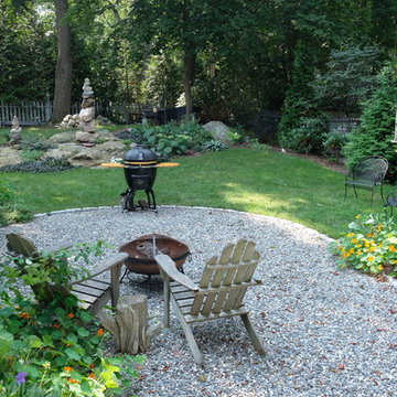 Rustic Peastone Patio & Garden - World's End, Hingham