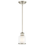 Livex Lighting - Middlebush 1-Light Mini Pendant, Polished Nickel - A magnificent home lighting choice, the Middlebush collection one light mini pendant effortlessly blends traditional style with clean, modern-day materials.