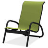 Gardenella Sling Stacking Poolside Chair, Textured Black, Lime
