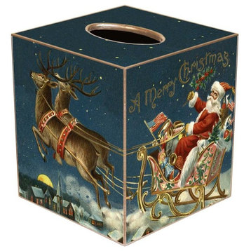 TB2611 - Santa and Reindeer Tissue Box Cover