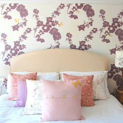 Geo Fleur Wallpaper, Bedroom Feature Wall - Wallpaper