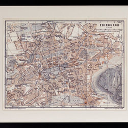 Ward Maps - Vintage Reproduction Map of Edinburgh - Artwork