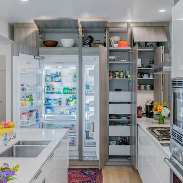 Modern modes in an eclectic Brookline, MA abode