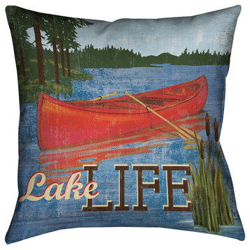 Laural Home Lake Living Decorative Pillow, 18"x18"
