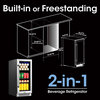 Yeego 15" 80 Cans Beverage Refrigerator Soda Cooler Built-in or Freestanding