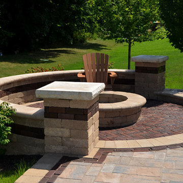 Unilock Circular Fire Pit in New Albany Ohio