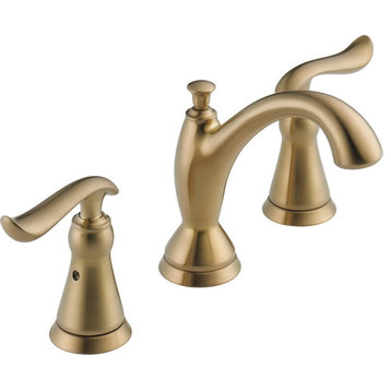 Delta Linden 2 Handle Widespread Faucet, Champagne Bronze, 3594-CZMPU-DST