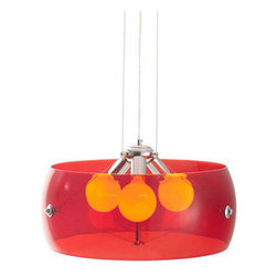 Amos Ceiling Lamp - Red - Flush-mount Ceiling Lighting