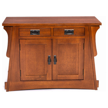 Arts and Crafts, Mission Crofter Style Entry Cabinet, English Oak