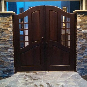 Custom Designer Wood Gate by Garden Passages