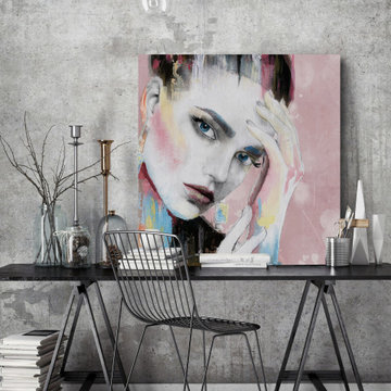 "Doubtful Pose II" Painting Print on Wrapped Canvas