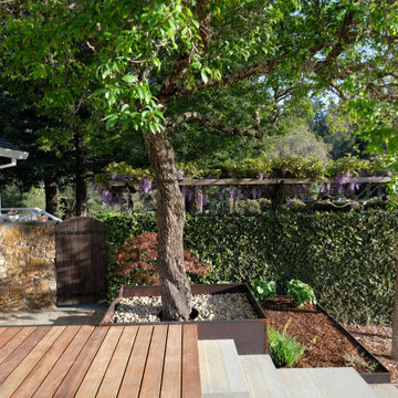 Corten Planters - Landscaping, Deck Stairs
