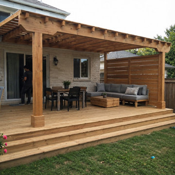 Custom Wooden Deck & Pergola Installation by Vlad WoodCraft LLC