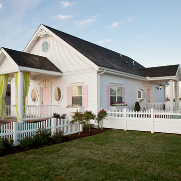 White Decorative Vinyl Picket Fence