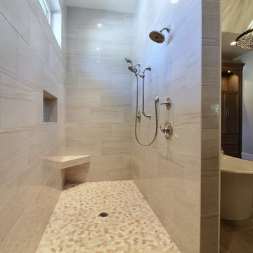 Roll-In Curbless ADA Double Shower : The Cadence : 2018 Parade of Homes