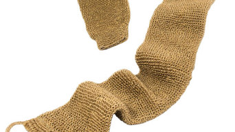 All Natural Hemp Back and Body Scrubber, Durable, Free Mitt