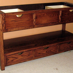 Mission Style Oak Vanity - Bathroom Vanities And Sink Consoles
