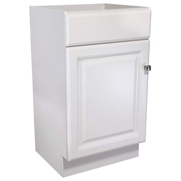 Modern Bathroom Vanity Cabinet Without Top, 18 x 16/1 Door, White