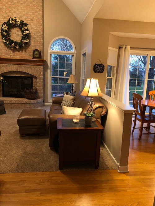 Living Room Half Wood Floor Carpet Floor Roma