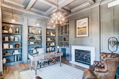 Transitional home office photo in Cincinnati