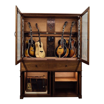 Sapele Guitar Estate with stained glass and inlay