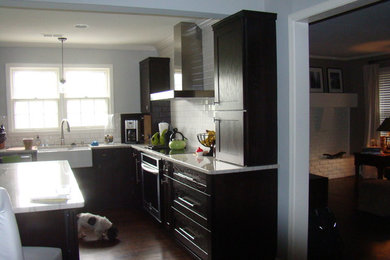 Kitchen - large contemporary kitchen idea in Kansas City