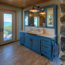 log cabin bathroom