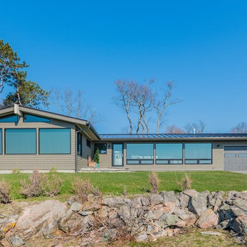 Cool tones inside of a Gloucester, MA home