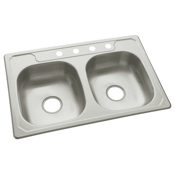 Sterling 14633-4 Middleton 33" Double Basin Drop In Stainless - Stainless Steel